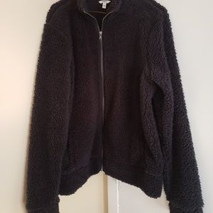 Black zippered sweater